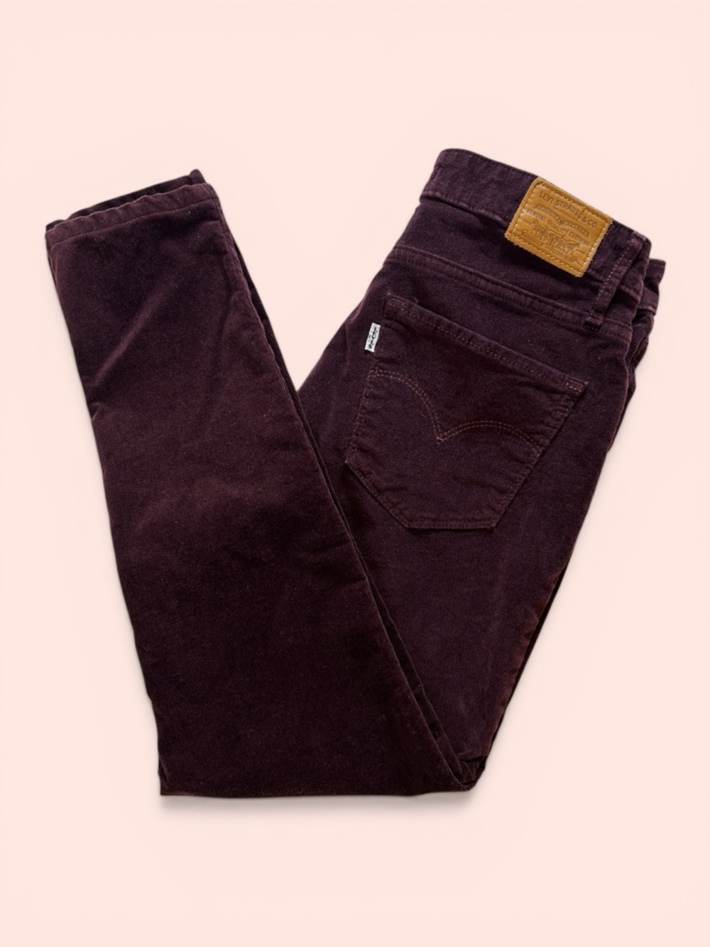 Levi's Women's Size 29 Burgundy Corduroy 721 High Rise Jeans